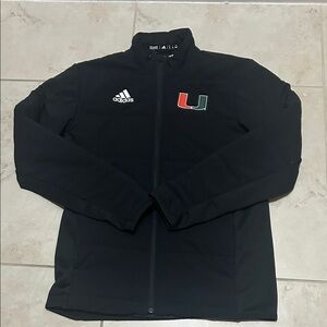 Miami Hurricans Adidas Men's S Black Performance Jacket
